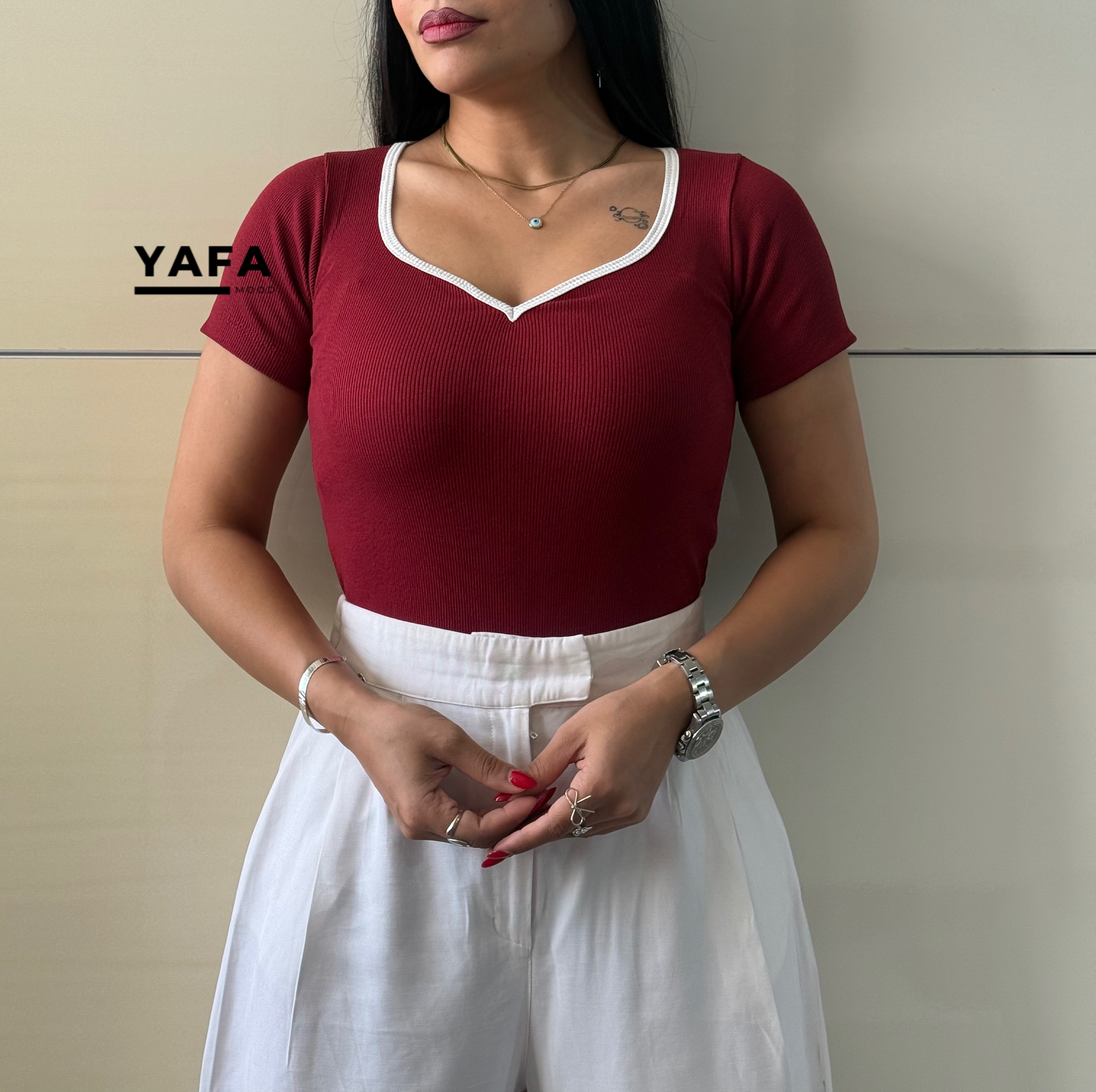 بلوز یقه دلبری